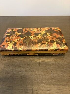 Mele Vintage Jewelry Case for Earrings. Brown gold coloring
